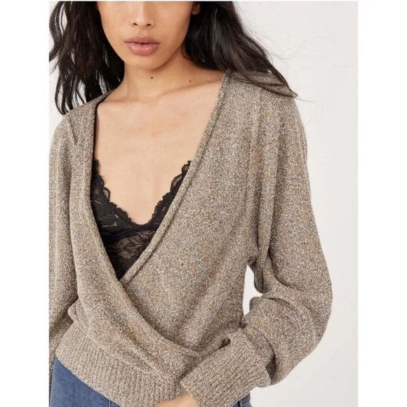 Free People Going for Gold Wrap sweater - Picture 6 of 6